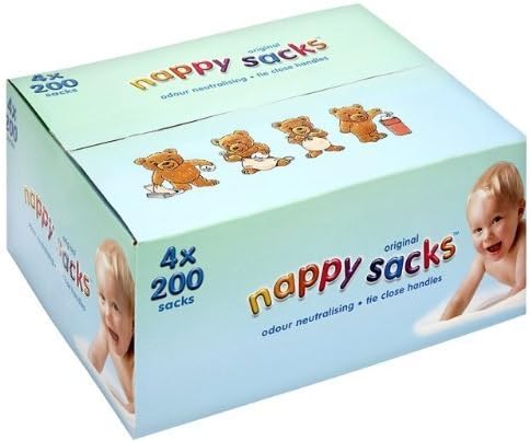 Nappy Sacks Jumbo Box - 4 x 200 pack (800 in total) by Nappy Sacks