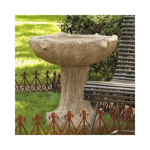 Faux Bois Birdbath