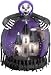 Gemmy 2826991 Airblown Inflatable Rotating Globe - Grim Reaper with Haunted House, 6 Feet Tall