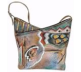 Anuschka V-Top Hobo - Premium Peacock Flower