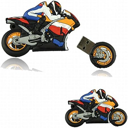dzt1968 USB Flash Drive Cartoon Motorcycle 8GB Memory Card Stick Drives Micro Data Pendrives(Support System Windows 2000 / XP / Vista/Window 7, Mac 9.0 or above)