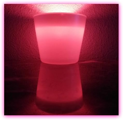 Glow Vase - White Vase w/Pink Light