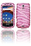 Samsung SPH-D700 Epic 4G Full Diamond Graphic Case - Hot Pink/Pink Zebra