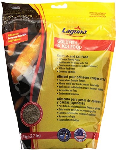 Laguna Goldfish & Koi Floating Food, Medium Pellet - 2.2 Pounds