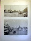 パリ展覧会 Pont D'alma Rue De Nations Print 1900 年 a-nation
