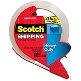 Scotch Heavy Duty Shipping Packaging Tape with Refillable Dispenser, 1.88 in x 54.6 yd (3850-RD)