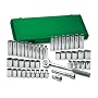 SK 4147 Super Set 47 Piece 1/2-Inch Drive 12 Point Standard and Deep Socket Set with 19 Piece 1/2-Inch to 1-1/8-Inch and 18 Piece 10-Millimeter to 19-Millimeter Socket Assortments