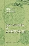 Aide-m�moire de zoologie