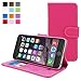 iPhone 6 / 6s Case, Snugg® - Leather Wallet Cover Case with Lifetime Guarantee (Hot Pink) for Apple iPhone 6