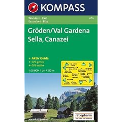 Gr�den/Val Gardena, Sella, Canazei: Wandern / Rad. Escursioni / Bike. GPS-genau. 1:25.000