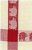Waffle Weave 100% Cotton Red Pig Dishtowel 18" X 28" Set / 6