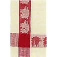 Waffle Weave 100% Cotton Red Pig Dishtowel 18" X 28" Set / 6