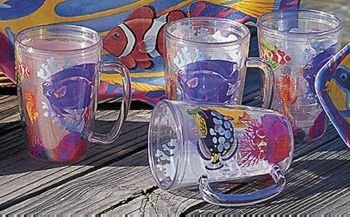 Tropix 16 oz. Pisces Mugs-Set of 4
