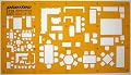1:50 and 1:100 Scale Architectural Drawing Template Stencil - Architect Technical Drafting Supplies - Furniture Symbols for House Interior Floor Plan Design