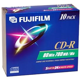 Fujifilm CD-R (10-Pack with Jewel Cases) by Fuji
