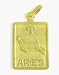 14 Karat Yellow Gold Aries Zodiac Pendant with Chain