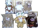 Adorable 3 Inches Miniature Plush Gift Toy, 6 Pcs /Set By Ellis Collection