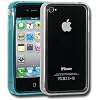 Amzer TPU Signal Booster Wrap Around Case for iPhone 4 - Set of Two - Fits AT&T iPhone - Clear/ Blue