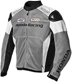 PARKER SYNERGIES OFFICIALLY LICENSED HONDA RACING MESH JACKET GREY WHITE BLACK MENS