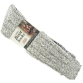 3 PAIR LADIES NATURAL WOOL BOOT SOCKS NEW - SIZE 4-7