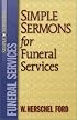 Simple Sermons for Funeral Services (Simple Sermons)