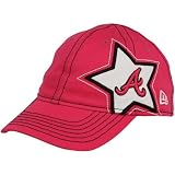 New Era Atlanta Braves Toddler Girls Pink Sidestar Adjustable Hat