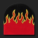 Emeco Fire Beanie STRICKMÜTZE WINTERMÜTZE Flammen 8003F