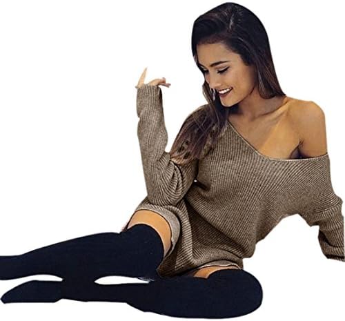 EKIMI Womens Casual Long Sleeve Jumper Sweaters Coat Dress (XL)