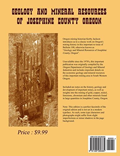 Geology and Mineral Resources of Josephine County Oregon