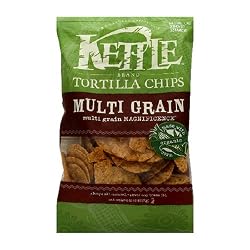 Kettle Tortilla Chips, Multigrain, 8-Ounce Bags (Pack of 12)