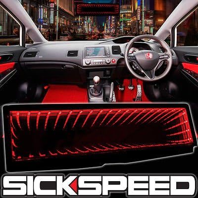 Sickspeed Galaxy Mirror Led Light Clip-On Rear View Wink Rearview Red P1 for Honda Pilot