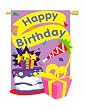 Happy Birthday Flag Indoor/Outdoor 28" x 44"