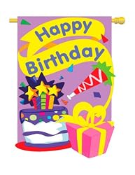 Happy Birthday Flag Indoor/Outdoor 28" x 44"