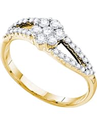 0.54CTW DIAMOND FLOWER RING
