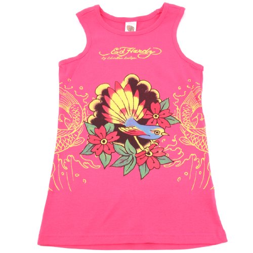 Ed Hardy Big Girls' Racer Sleeveles Tank Top