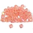 40 Light Rose Bicone Swarovski Crystal Beads 5301 4mm