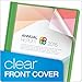 Oxford Clear Front Report Covers, Letter Size, Green, 25 per Box (55807)