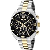 I By Invicta Men's 90232-004 Chronograph Black Dial Two-Tone Stainless Steel Watch