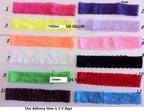 Infant Baby Girl Lace Headband Headwear Elastic Hairband LOT of 12 Us Seller