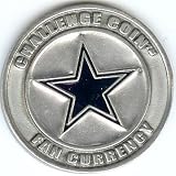 NFL Dallas Cowboys Challenge Coin Poker Guard with a black velvet pouch