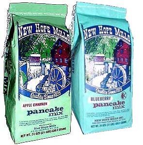 New Hope Mills, Apple Cinnamon and Blueberry Pancake mixes assorted: Box of 4 by New Hope Mills