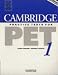 Book Cambridge Practice Tests for PET 1 Student's book