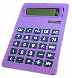 Jumbo Calculator in Pink by Enzo A4 size 210mm x 295mm With solar panel