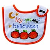 Luvable Friends Embroidered Halloween Side Closure Baby Bib, My First Halloween