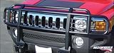 RealWheels Black Powder Coated Stainless Steel Double Tier Brush Guard - With Inserts, for the 2006 Hummer H3