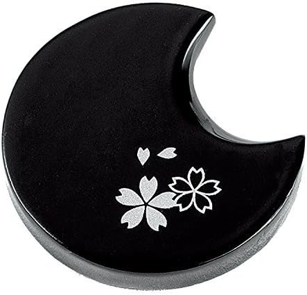 Lacquered Chopstick Rest Sakura (Black) by Issou