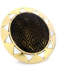 House of Harlow 1960 Gold-Plated Smokey Sun Cocktail Ring
