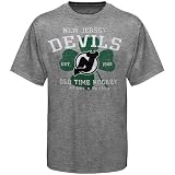NHL Old Time Hockey New Jersey Devils Archer St. Patrick's Premium T-Shirt - Ash (X-Large)