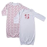Hudson Baby Infant Gowns 2-Pack - Pretty Baby Pink