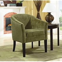 Coaster 902042 Embossed Microvelvet Accent Chair, Pistachio
